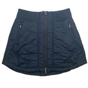 PrAna quilted winter puffer skirt with thick high pile fleece lining women’s M